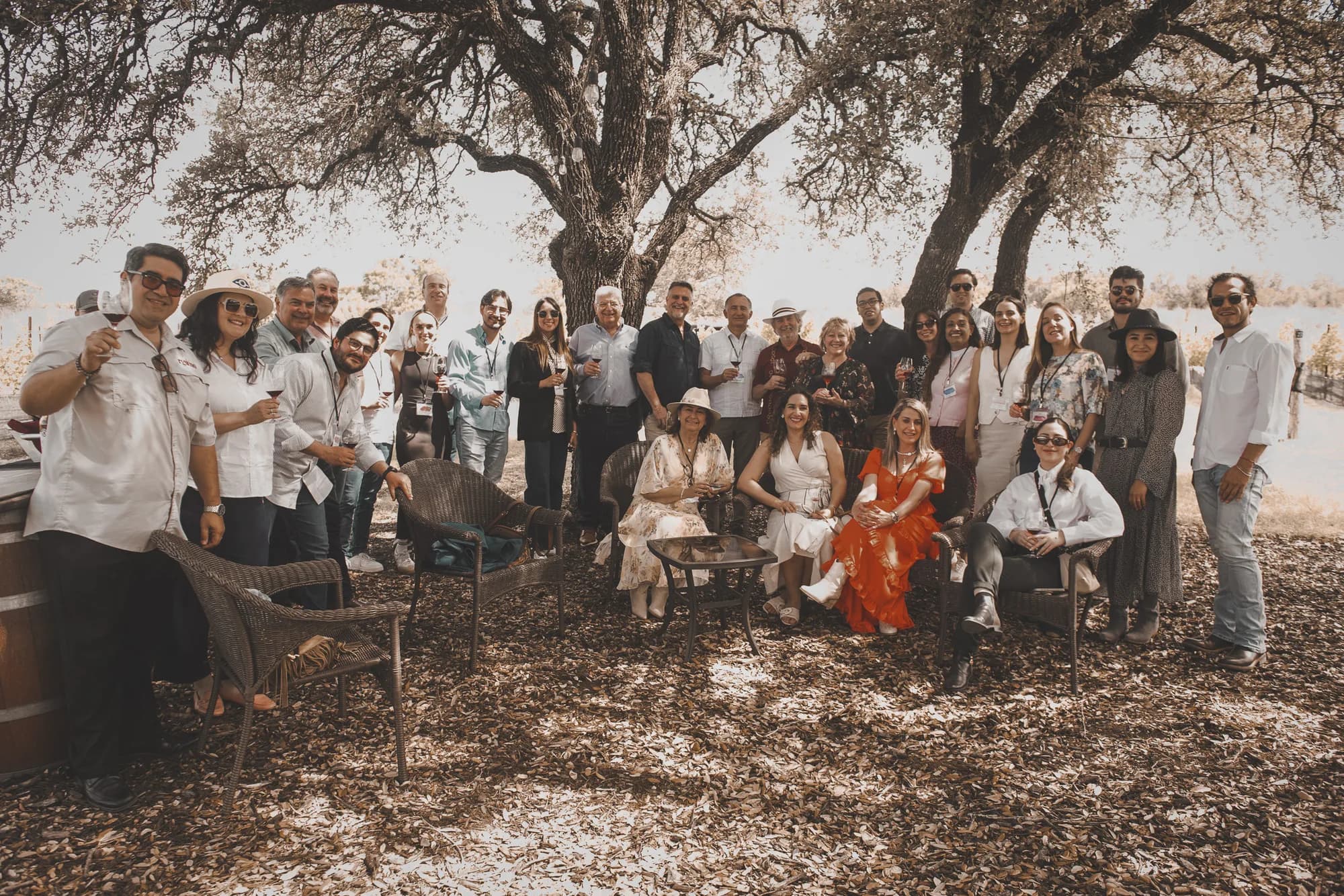 ASSCA members and friends gathered under the oaks
